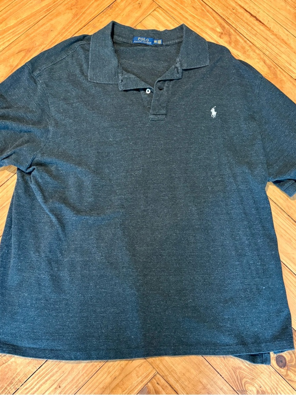 Polo by Ralph Lauren Men's Dark Gray Short-Sleeve Polo Shirt